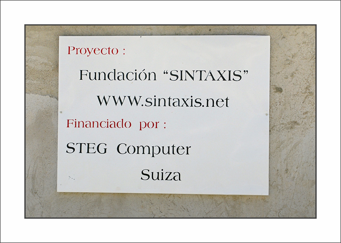Project main sponsor